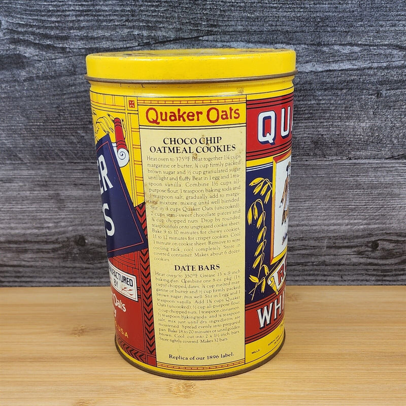 Load image into Gallery viewer, Vintage Quaker Oats Tin 1984 Limited Edition Pure Rolled White Oats Company