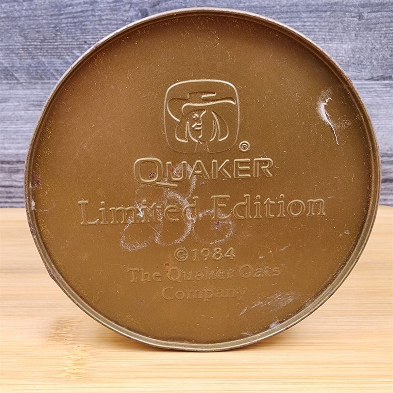 Load image into Gallery viewer, Vintage Quaker Oats Tin 1984 Limited Edition Pure Rolled White Oats Company