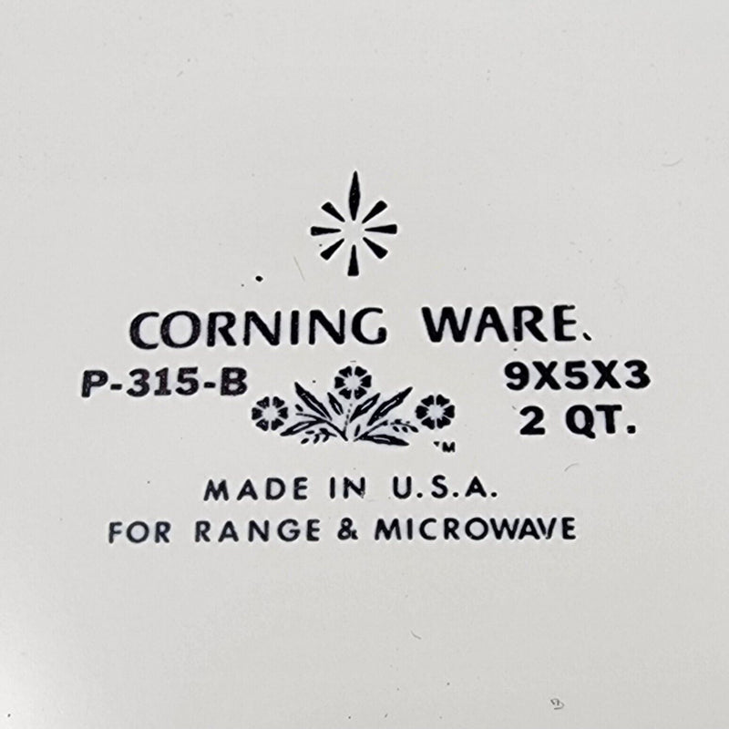 Load image into Gallery viewer, Corning Ware Pyrex Blue Cornflower 11 Inch Loaf Pan P-315-B 2QT Baking Bread Pan