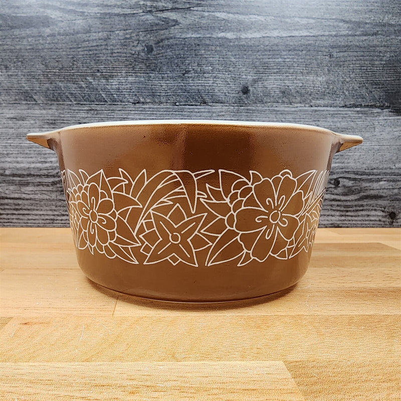Load image into Gallery viewer, Corning Ware Pyrex Woodland Brown 1qt Casserole No Lid 473 Round Baking Pan