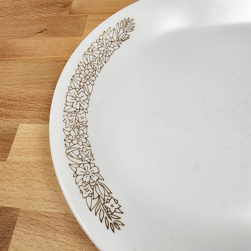 Load image into Gallery viewer, Corelle Corning Woodland Brown Oval Serving Platter Floral Edge Ceramic 12"