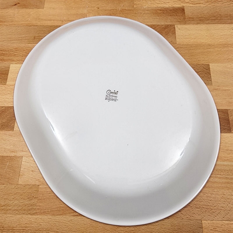 Load image into Gallery viewer, Corelle Corning Spring Blossom Oval Platter 12" Kitchen Floral Rim Chop Plate