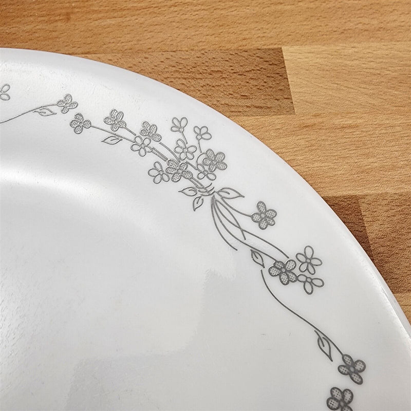 Load image into Gallery viewer, Corelle Ribbon Bouquet Set of 4 Dinner Plate 10.25" 26cm Corning Gray Floral