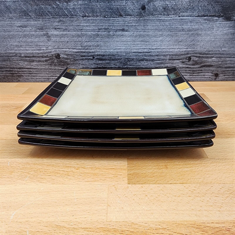 Load image into Gallery viewer, Home Trends Mosaic Tile Set of 4 Square Salad Dessert Plate 7.5 Inch (19cm)
