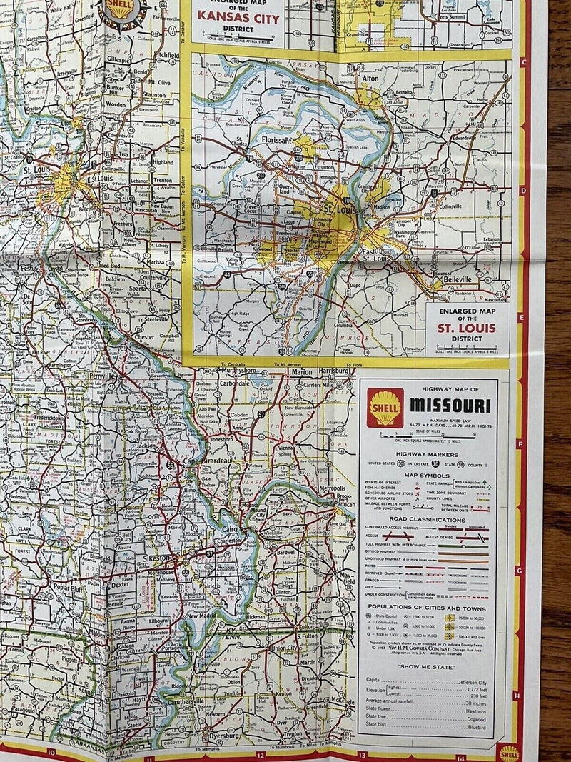 Load image into Gallery viewer, 1963 Shell Missouri State Highway Transportation Travel Road Map