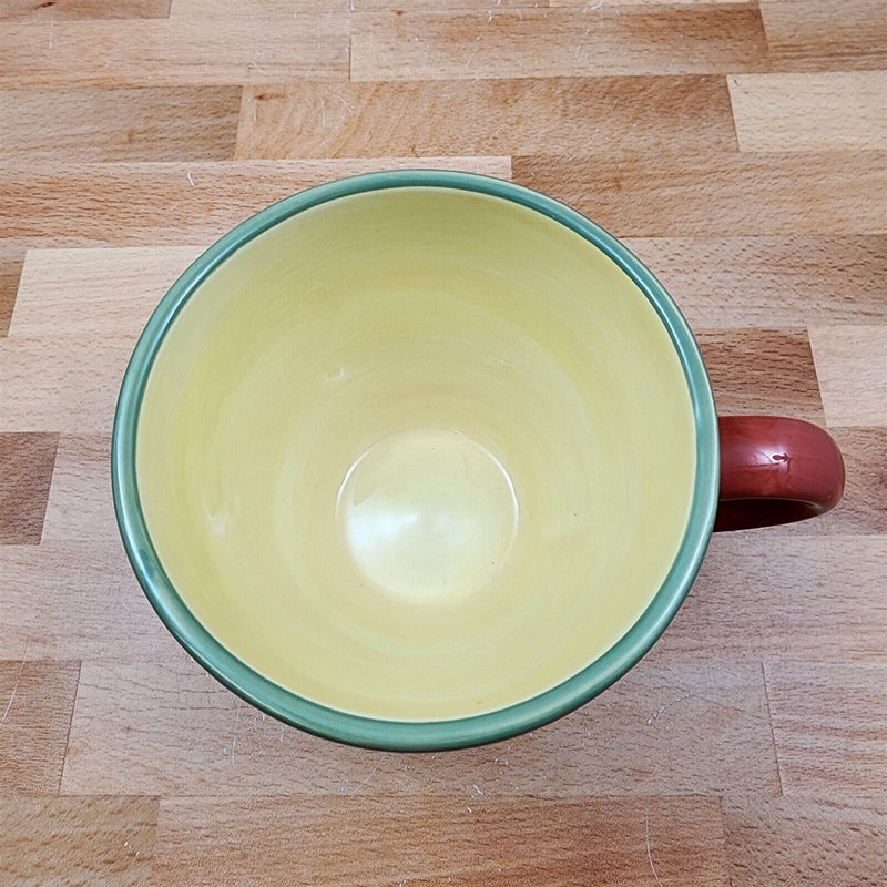 Load image into Gallery viewer, Napoli Pfaltzgraff Coffee Mugs Set of 4 Yellow Red Stoneware Floral 16oz Tea Cup