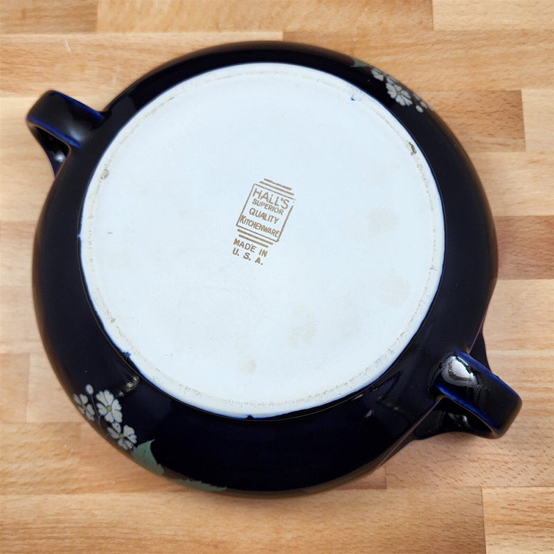 Load image into Gallery viewer, Hall Casserole Dish 8.5" with Cover Lid Round Cobalt Blue Garden 1.5 Qt Bowl