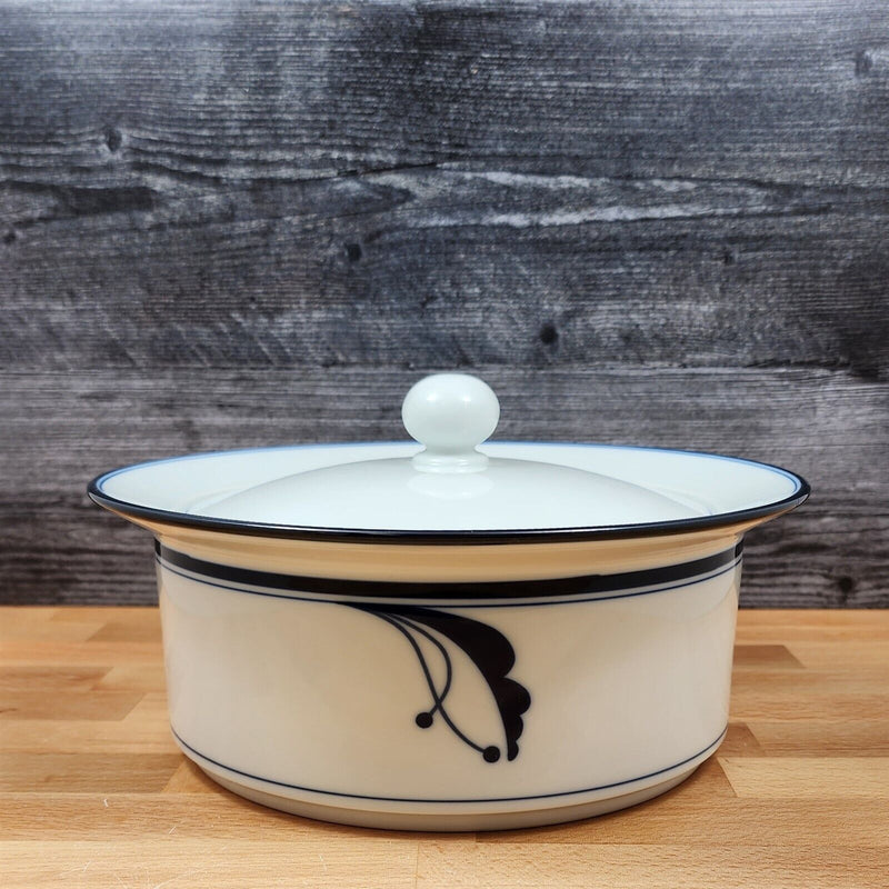 Load image into Gallery viewer, Dansk Bayberry Blue Casserole Dish with Cover Lid 2 Qt Bowl Japan Ceramic