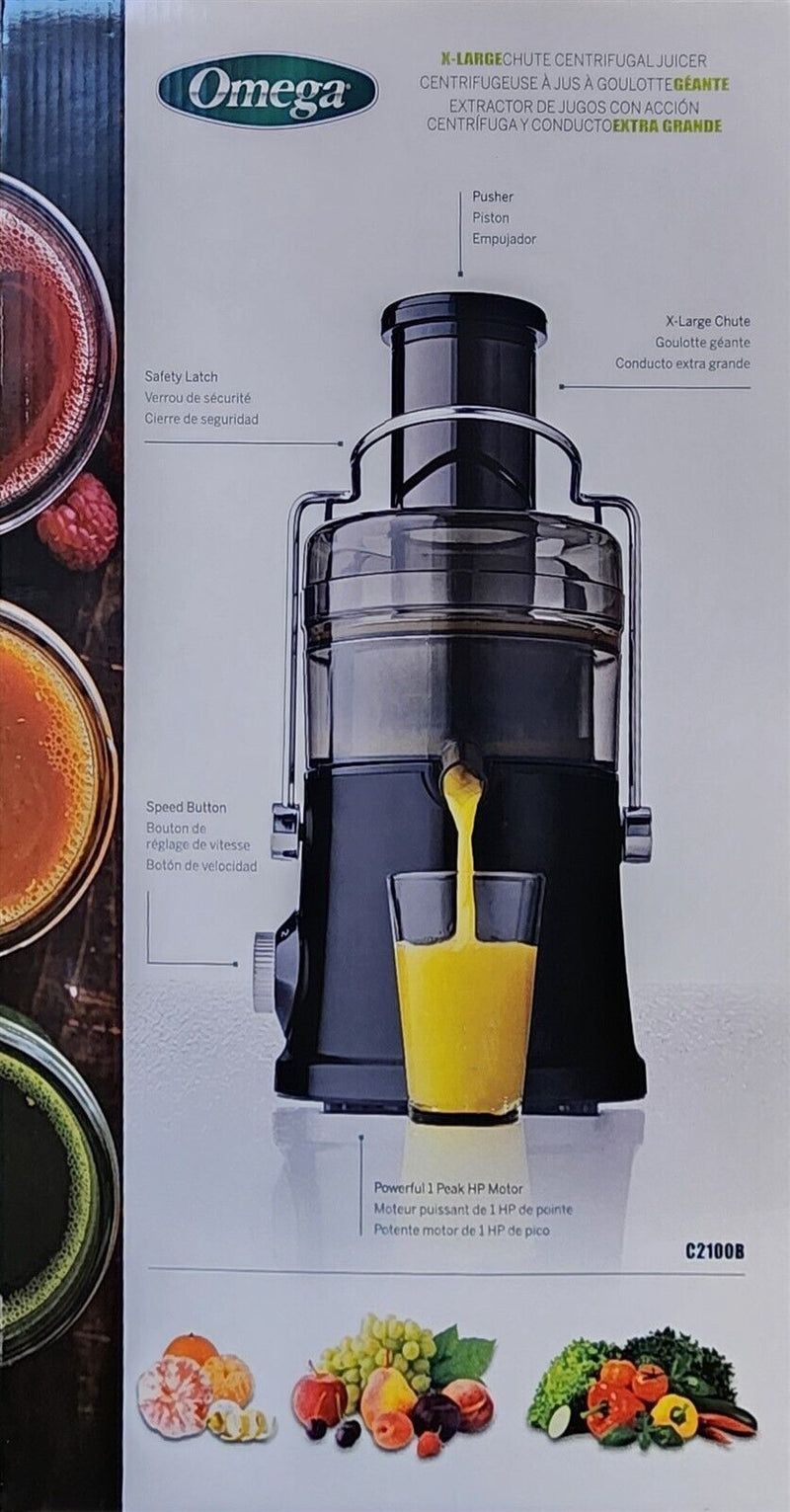 Load image into Gallery viewer, Juicer Extractor Machine 700w 2 Speed Centrifugal by Omega Fruit Vegetable Black
