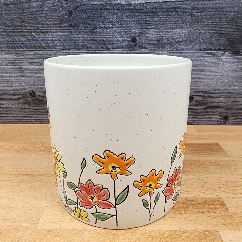 Load image into Gallery viewer, Autumn Valley Floral Canister Set by Blue Sky 4" & 5" Ceramic Embossed Décor Jar