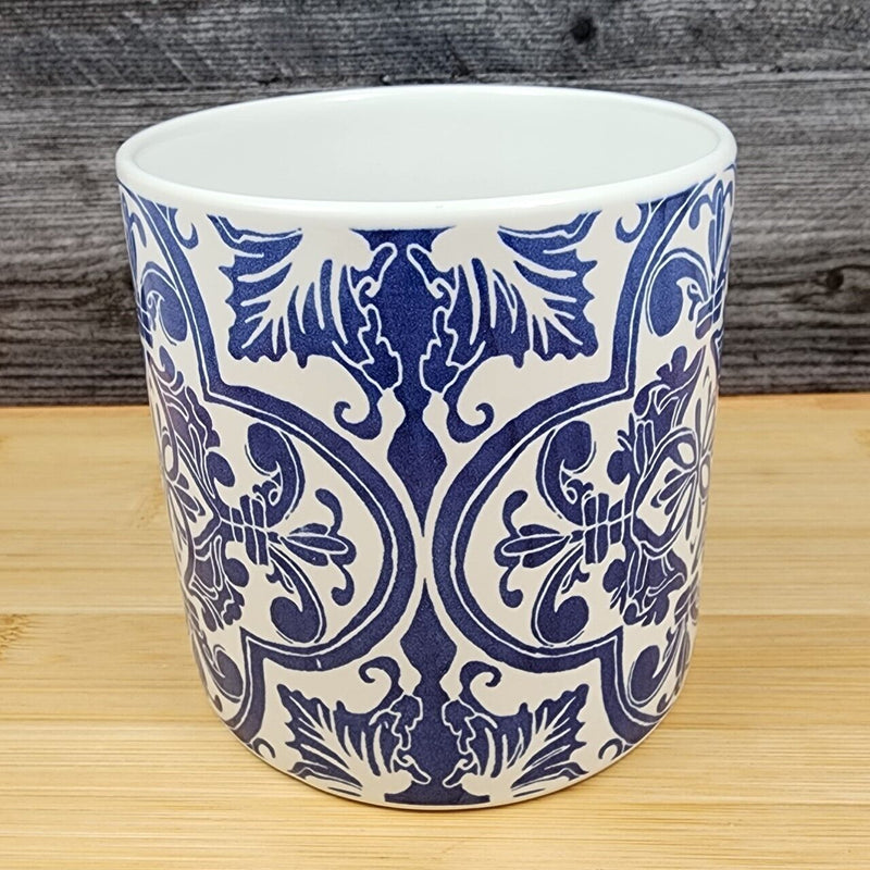 Load image into Gallery viewer, Blue Tile Canister by Blue Sky 5" Embossed Kitchen Home Décor Decorative Jar