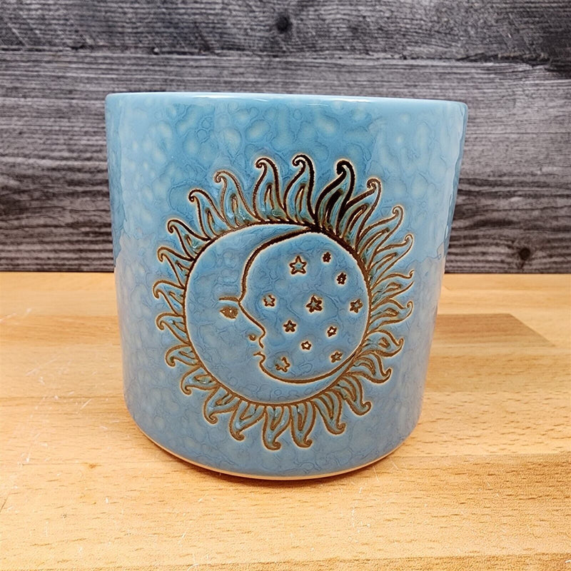 Load image into Gallery viewer, Moon Child Canister Set Nested by Blue Sky 4" & 5" Kitchen Embossed Home Décor