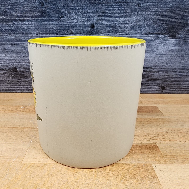 Load image into Gallery viewer, Spring Daisy Flower & Bee Canister Embossed Set by Blue Sky 4" & 5" Ceramic Pots