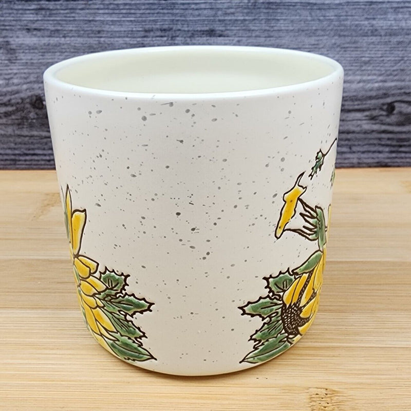 Load image into Gallery viewer, Sunflower Summer Floral Canister Embossed by Blue Sky 4" Kitchen Flower Pot