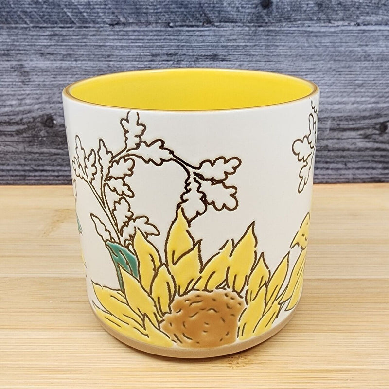 Load image into Gallery viewer, Gilded Sunflower Floral Canister by Blue Sky 4" Kitchen Embossed Décor Jar