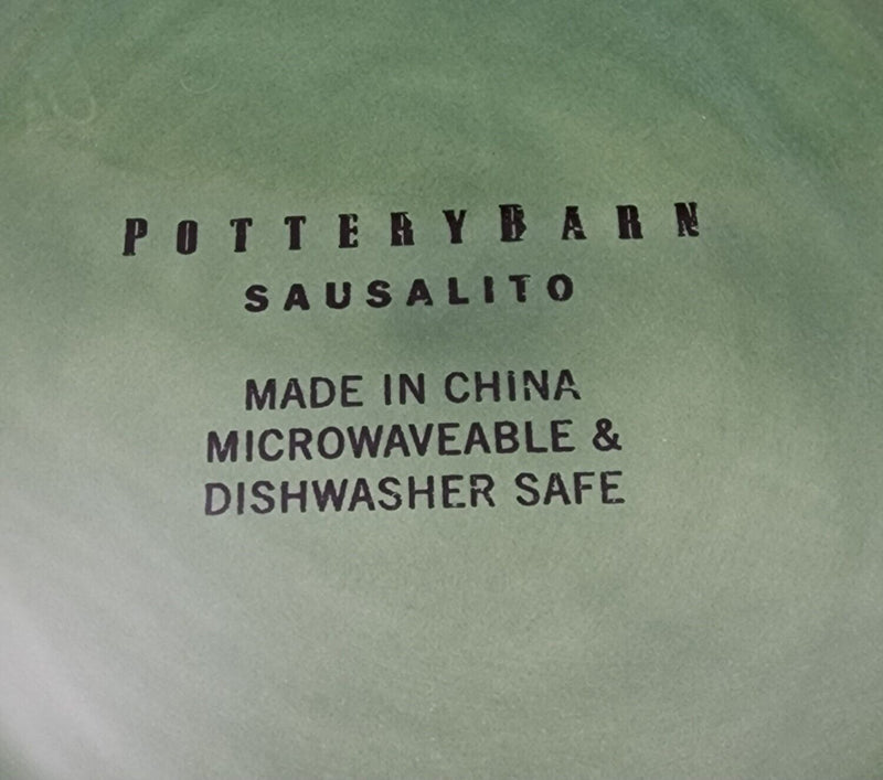 Load image into Gallery viewer, Pottery Barn Sausalito Moss Green Salad Plate 10" 25cm Kitchen Dinnerware