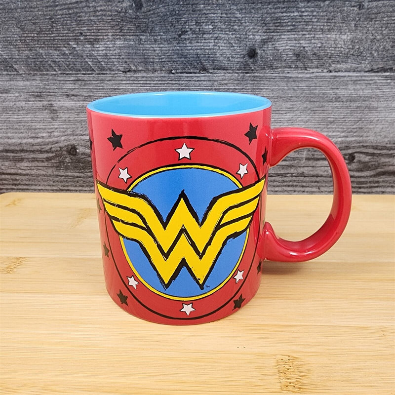 Load image into Gallery viewer, Wonder Woman DC Comics WW Logo Large 20oz Ceramic Coffee Mug Tea Cup 591 ml