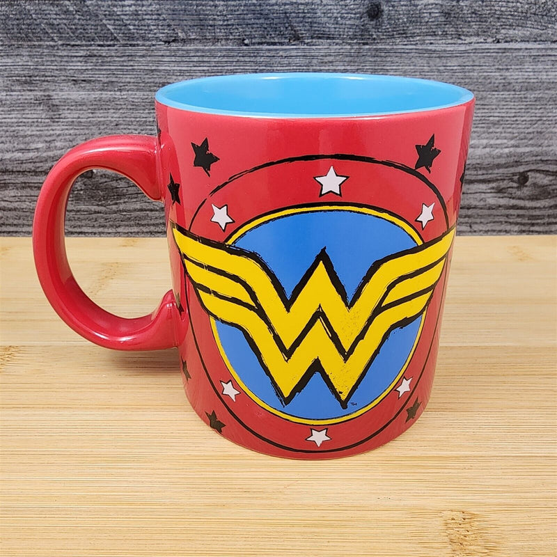Load image into Gallery viewer, Wonder Woman DC Comics WW Logo Large 20oz Ceramic Coffee Mug Tea Cup 591 ml