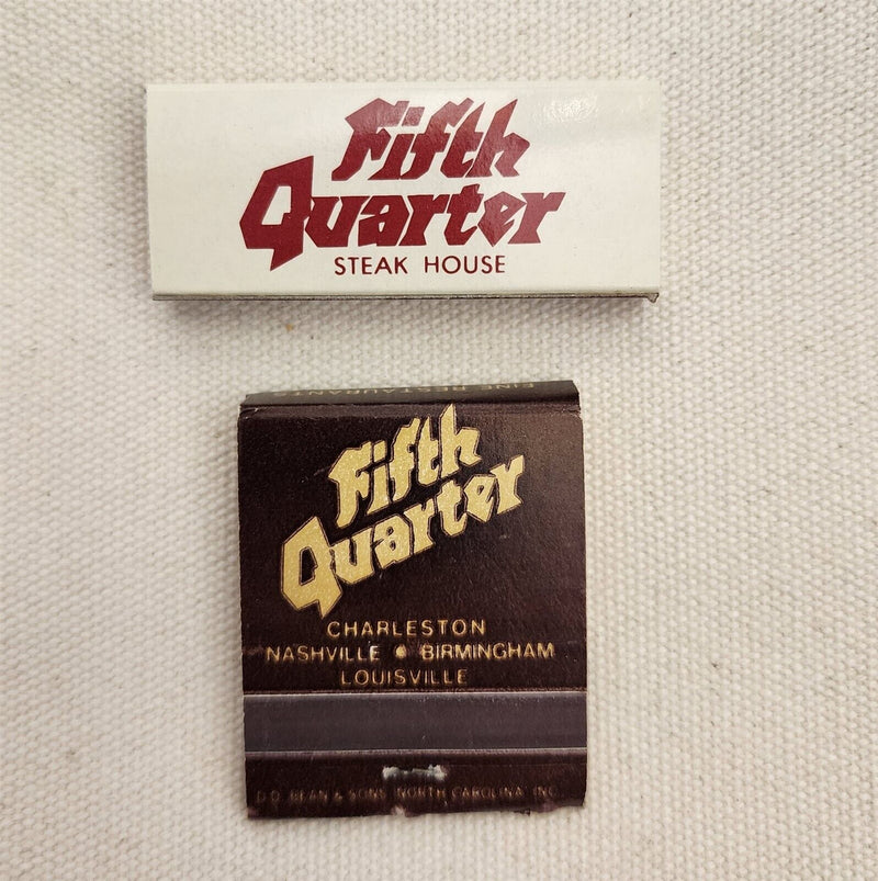 Load image into Gallery viewer, The Fifth Quarter Restaurant Set of 2 Matchbook Louisville Charleston Nashville
