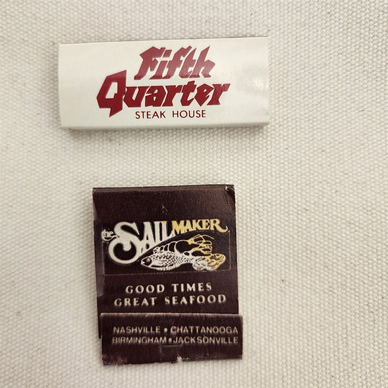 Load image into Gallery viewer, The Fifth Quarter Restaurant Set of 2 Matchbook Louisville Charleston Nashville