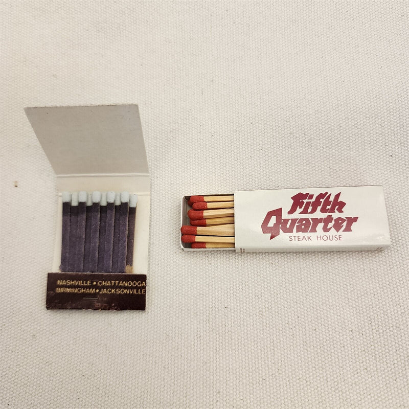 Load image into Gallery viewer, The Fifth Quarter Restaurant Set of 2 Matchbook Louisville Charleston Nashville