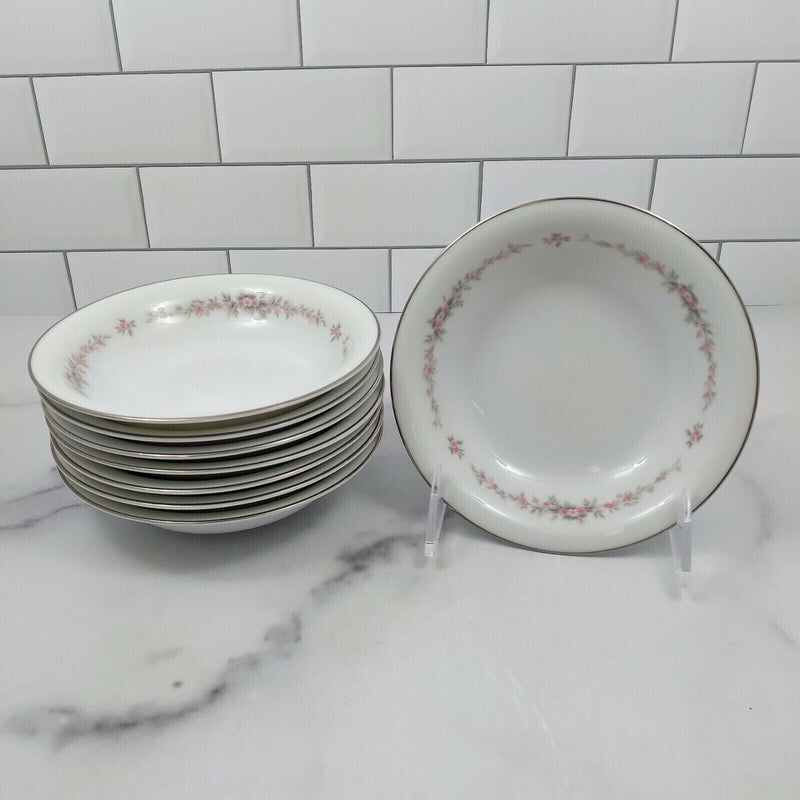 Load image into Gallery viewer, Noritake Rosepoint 6206 Fruit Dessert or Sauce Bowl Set of 8 Pink Floral Vine