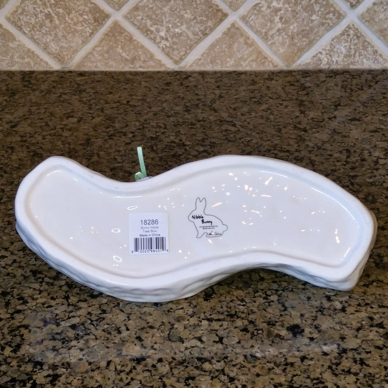 Load image into Gallery viewer, Bunny Nibbles Treat Easter Bowl Decorative Home Décor Blue Sky Clayworks