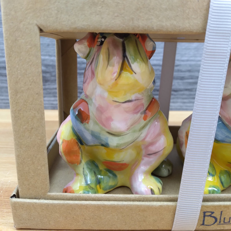 Load image into Gallery viewer, Bull Dog Design Salt Pepper Set Collectible by Blue Sky Clayworks