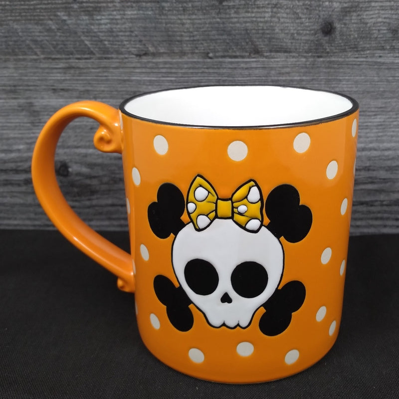 Load image into Gallery viewer, Halloween Female Skull Coffee Mug Ceramics Tea Cup 18oz 532ml Orange by Blue Sky