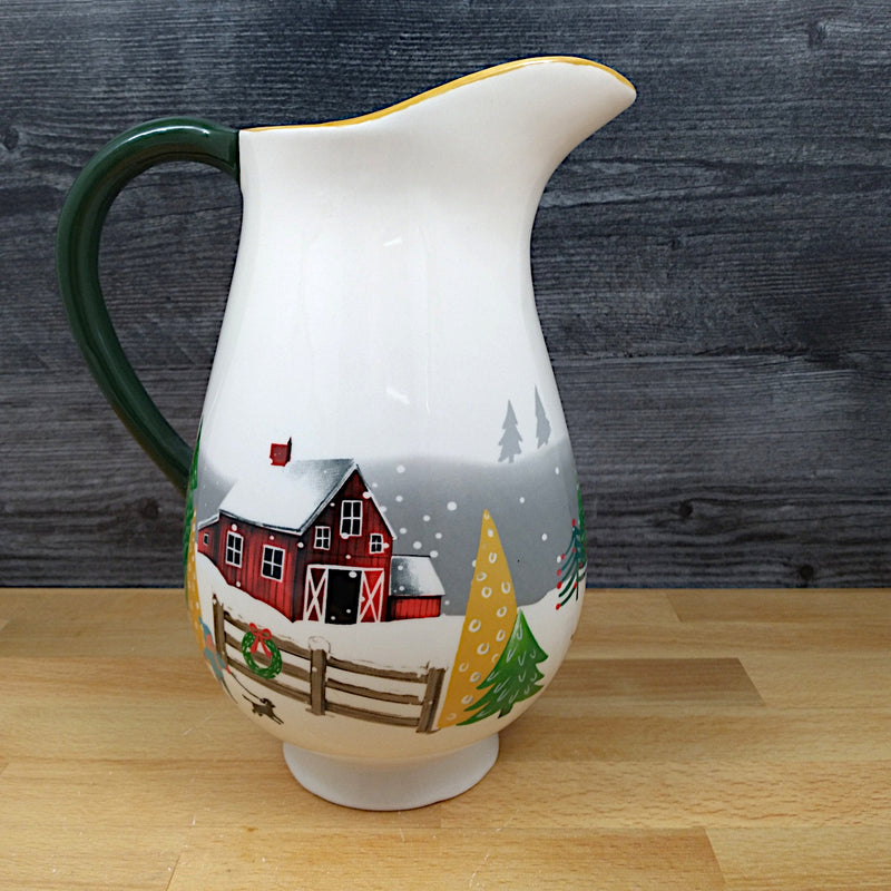 Load image into Gallery viewer, Holiday Christmas Pitcher Hamilton Hill Winter Decorative Home Deco Blue Sky