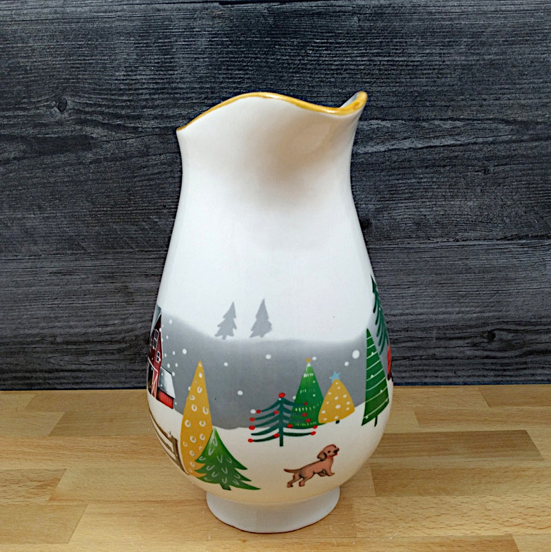 Load image into Gallery viewer, Holiday Christmas Pitcher Hamilton Hill Winter Decorative Home Deco Blue Sky