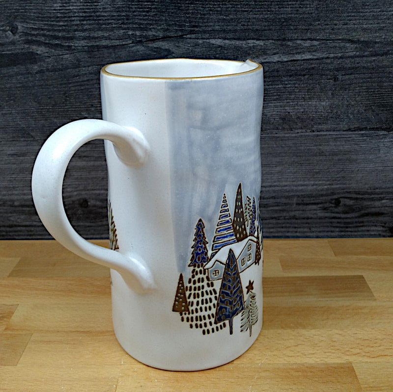 Load image into Gallery viewer, Holiday Christmas Pitcher Elk Ridge Winter Scene Decorative Home Deco Blue Sky