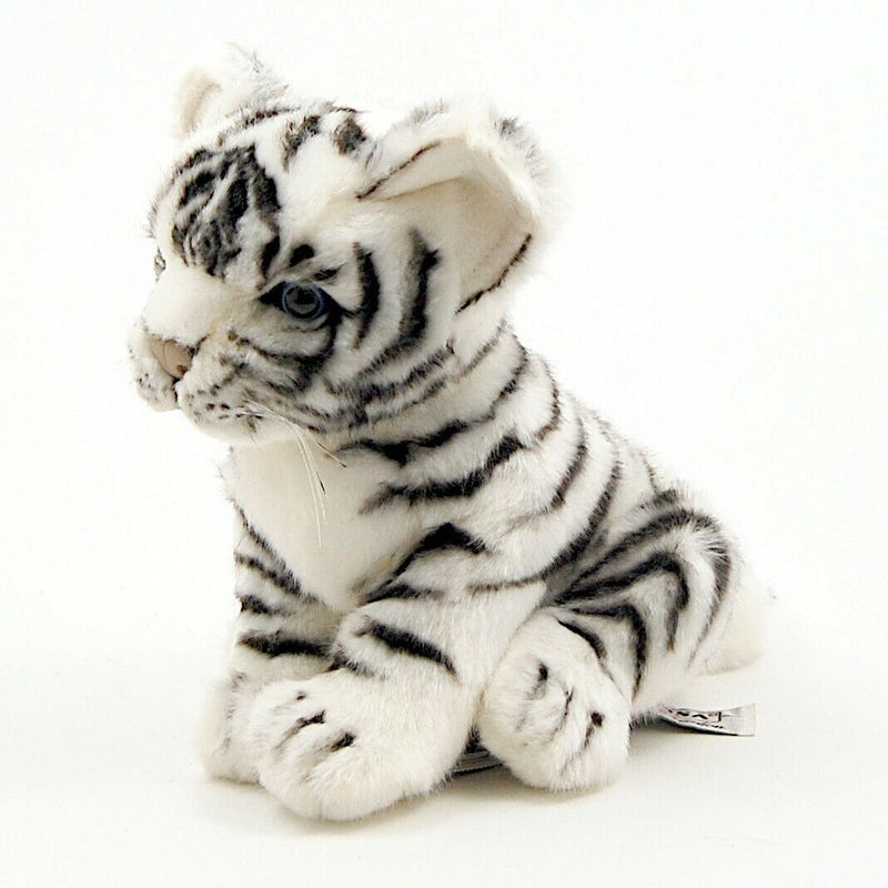 Load image into Gallery viewer, Tiger Cub White 6.5" by Hansa True to Life Look Soft Plush Animal Learning Toys