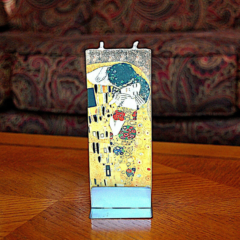 Load image into Gallery viewer, Klimt The Kiss Flaytz Twin Wick Thin Flat Candle