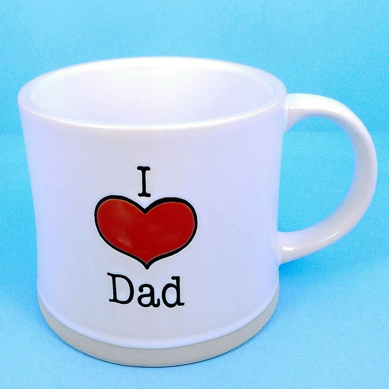Load image into Gallery viewer, Coffee Mug Cup I Heart Dad Beverage Ceramic 17 oz Spectrum Pen Pencil Holder