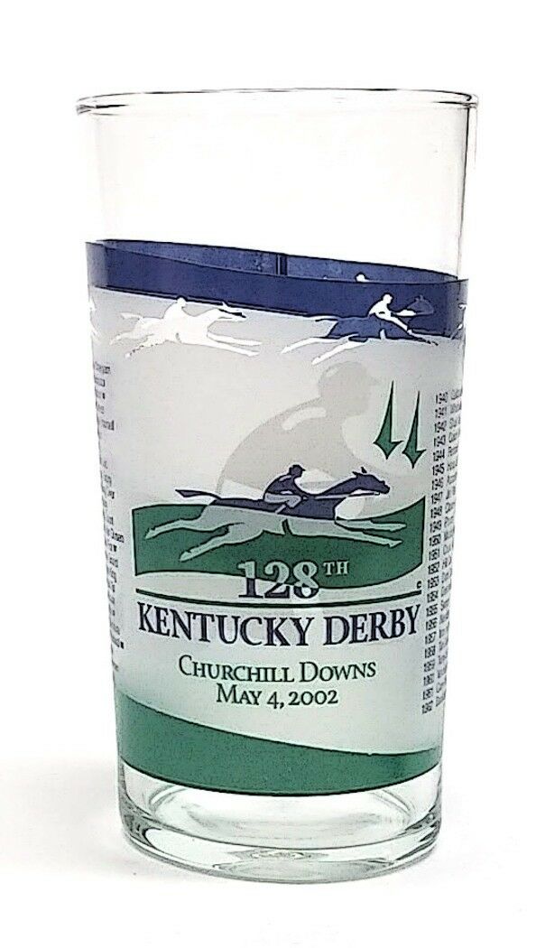 Load image into Gallery viewer, 2002 Kentucky Derby 128 Mint Julep Glass, Winner Was War Emblem