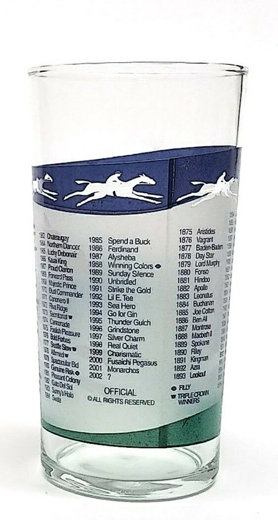 Load image into Gallery viewer, 2002 Kentucky Derby 128 Mint Julep Glass, Winner Was War Emblem