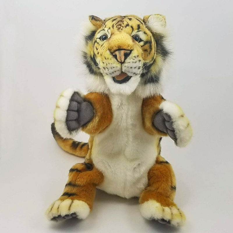 Load image into Gallery viewer, Tiger Hand Puppet Full Body Doll Hansa Real Looking Plush Animal Learning Toy
