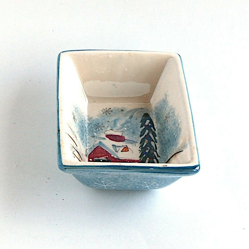 Load image into Gallery viewer, Royal Season Holiday Serving Tray Farmhouse Barn Winter Landscape Ceramic