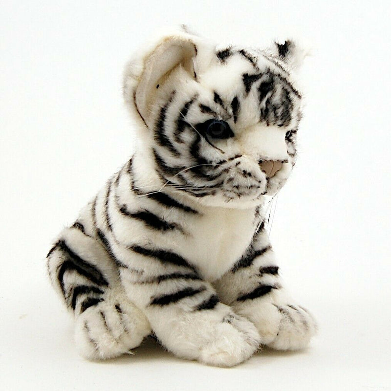 Load image into Gallery viewer, Tiger Cub White 6.5" by Hansa True to Life Look Soft Plush Animal Learning Toys