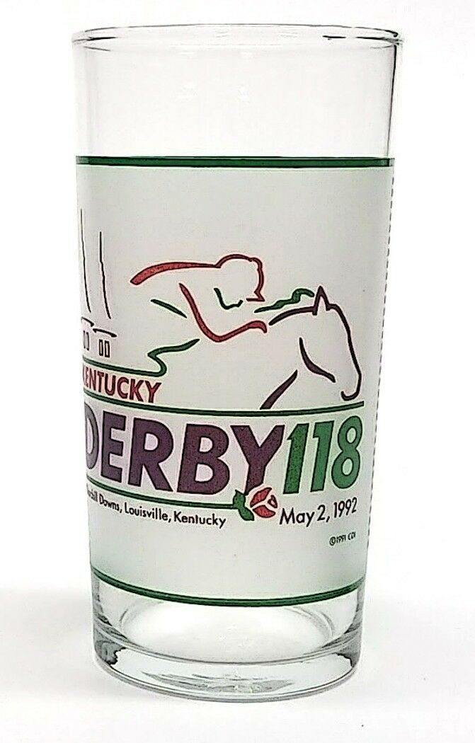 Load image into Gallery viewer, Kentucky Derby 1992 118th Mint Julep Beverage Glass Winner was Lil E Tee
