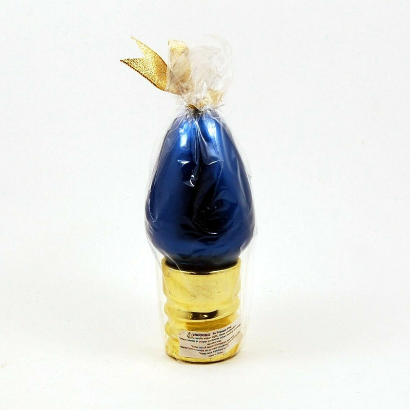 Load image into Gallery viewer, Light Bulb Candle Blue 8 Inches Tall 17cm