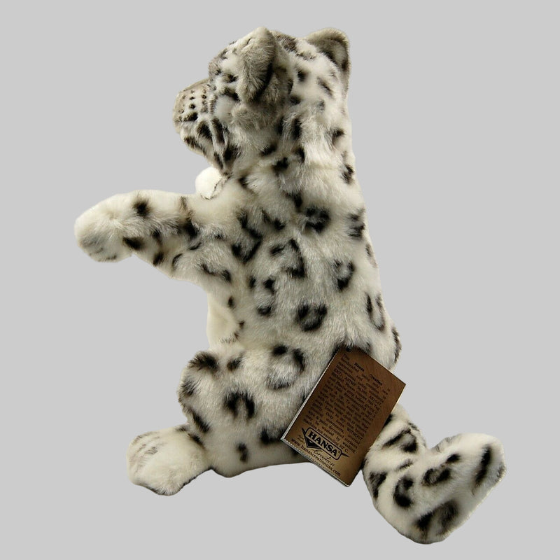 Load image into Gallery viewer, Snow Leopard Hand Puppet by Hansa True to Life Soft Plush Animal Learning Toy