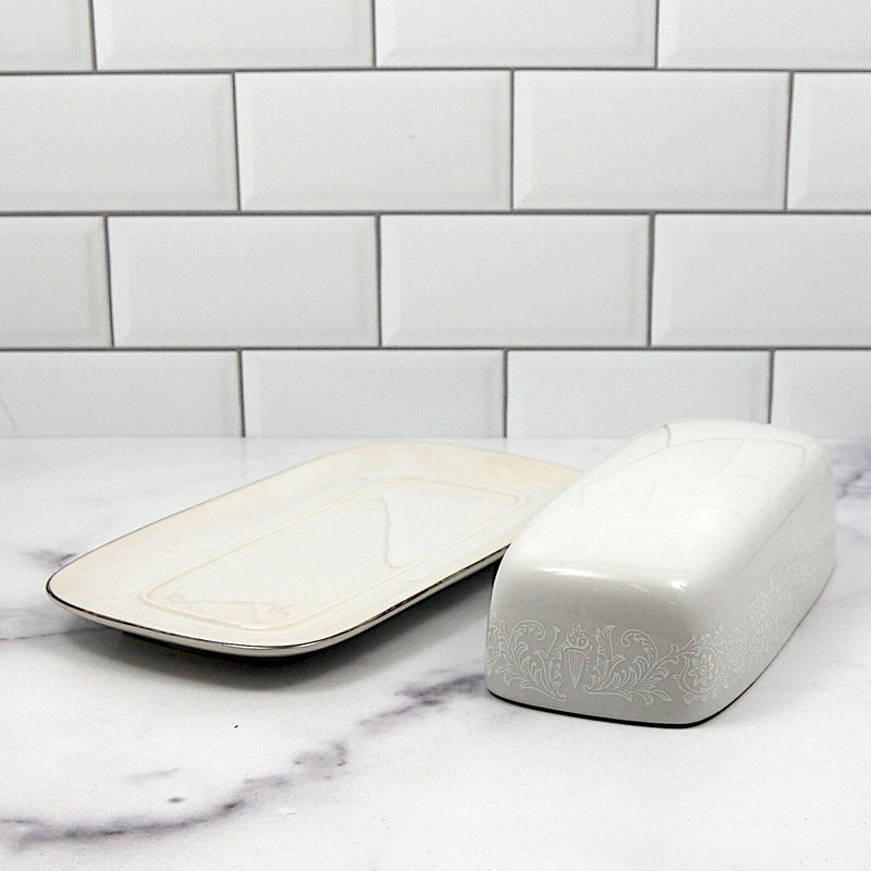 Load image into Gallery viewer, Crown Victoria Lovelace Collection Japan 1/4 lb Covered Butter Dish