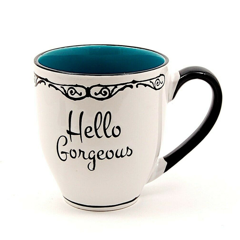 Load image into Gallery viewer, Coffee Mug Set of 2 His and Hers Gorgeous Handsome Tea Cups 17oz (483ml) Ceramic