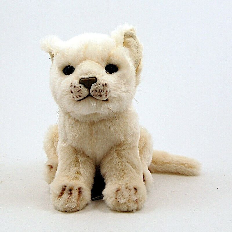 Load image into Gallery viewer, Lion Cub White 6.5" by Hansa True to Life Look Soft Plush Animal Learning Toys
