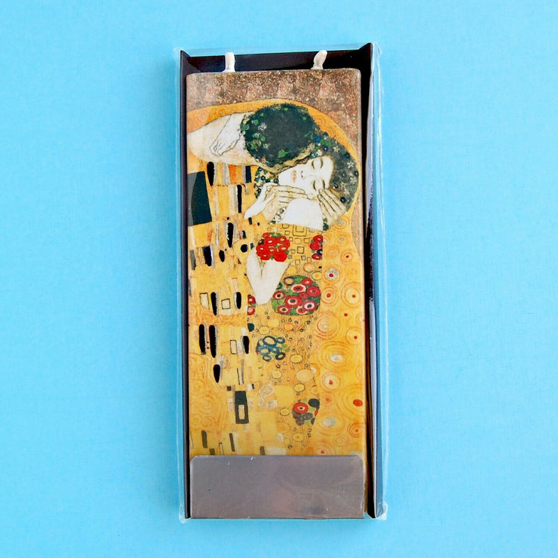 Load image into Gallery viewer, Klimt The Kiss Flaytz Twin Wick Thin Flat Candle