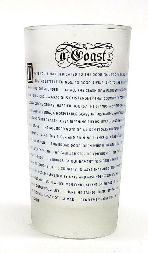 Load image into Gallery viewer, Howdy Kentucky Colonel Toast Tumbler Frosted Drinking Glass in Blue and Gold