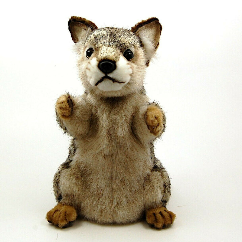 Load image into Gallery viewer, Wolf Hand Puppet Full Body Doll by Hansa Real Looking Plush Animal Learning Toy