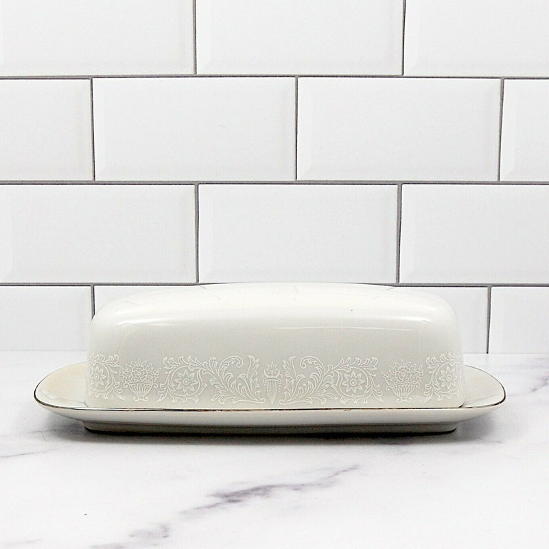 Load image into Gallery viewer, Crown Victoria Lovelace Collection Japan 1/4 lb Covered Butter Dish